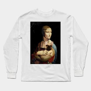 Lady with a French Bulldgog Long Sleeve T-Shirt